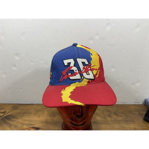 NASCAR Ernie Irvan Skittles #36 Vintage Hat 90's Splash Wave Paint SnapBack Cap - Picture 1 of 11